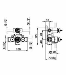 Cisal Inbouwdeel thermostaat met omsteller ZA01810004