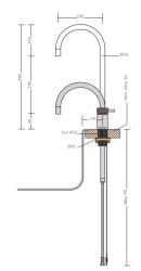 Quooker Pro3-VAQ Nordic Round Steel PRO3NRSTL