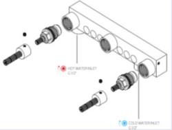 Waterevolution mitch and match inbouwdeel 3-gats wastafelkraan TMA.16.3F 1208916712