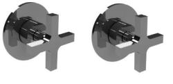 Waterevolution mix and match knoppen van inbouw wastafelkraan 3-gats zwart Cruz MPMI.C.2.PR