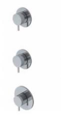 Waterevolution mix and match knop set van 3 stuks Flow chroom MPMI.FL.2+1T.R.01
