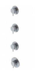 Waterevolution mix and match knop set van 4 stuks Flow chroom MPMI.FL.2+1T.R.01