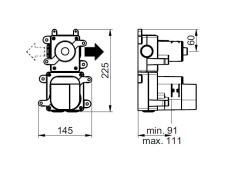 Rubio 316 Inbouw thermostaatkraan met 1 stopkraan RVS 1208946973
