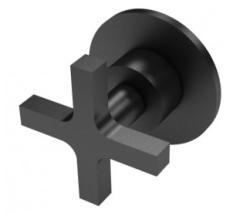 Waterevolution mix and match knop 1 stuk Cruz mat zwart MPMIC1PR