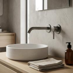 SB Round 316 Miscelatore per lavabo ad incasso Gun Metal PVD 162mm