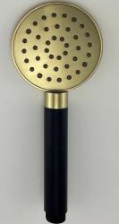 SB Rubinetterie Universale handdouche  geborsteld messing PVD met zwart handvat  1208953554