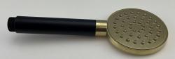SB Rubinetterie Universale handdouche  geborsteld messing PVD met zwart handvat  1208953554