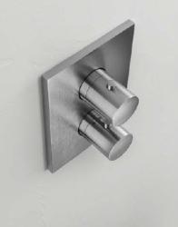SB Square 316 Inbouw thermostaatkraan met 1 uitgang RVS afbouwdeel