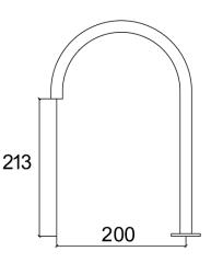 Waterevolution Flow U uitloop hoog chroom T1B212U01