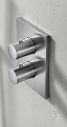 SB Square 316 Inbouw thermostaatkraan met 1 uitgang RVS afbouwdeel