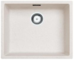 Sand White Cream Sink 50x40 cm Under-mount and Over-mount with Stainless Steel Plug 1208956399