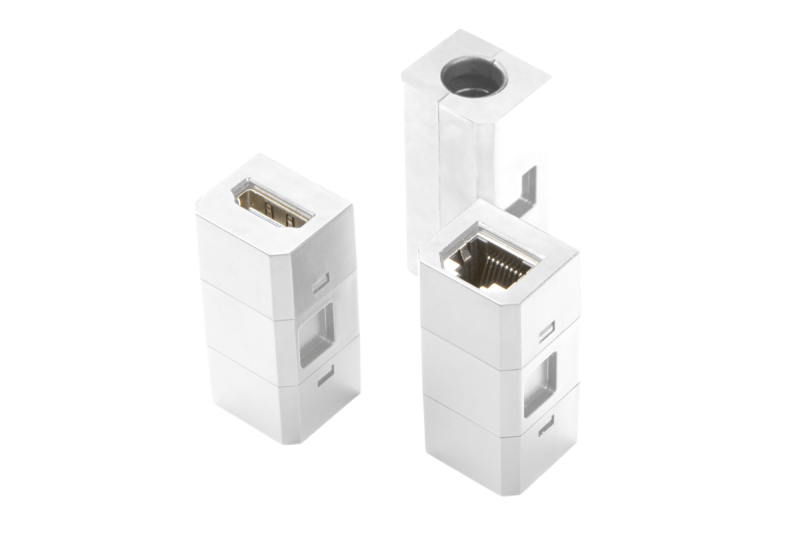 Indux Charger Plus inbouw stopcontact wit 1x penaarde Type E + USB-A & USB-C + HDMI + RJ45 + draadloos laden 5W