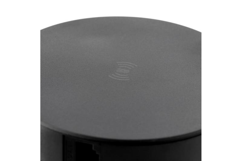 Indux Comfort Plus pop-up stopcontact zwart 4x randaarde Type F + 2x USB-A 3,1A + 2x RJ45 + draadloos laden 5W