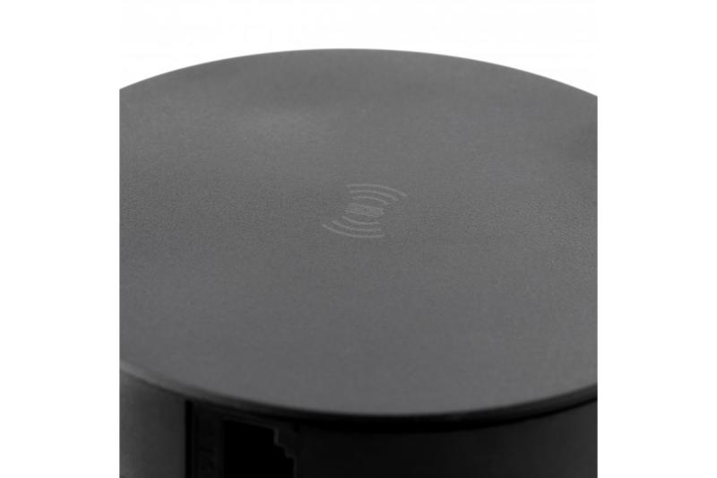Indux Comfort Plus pop-up stopcontact zwart 4x penaarde Type E + 2x USB-A + 2x RJ45 + draadloos laden 5W