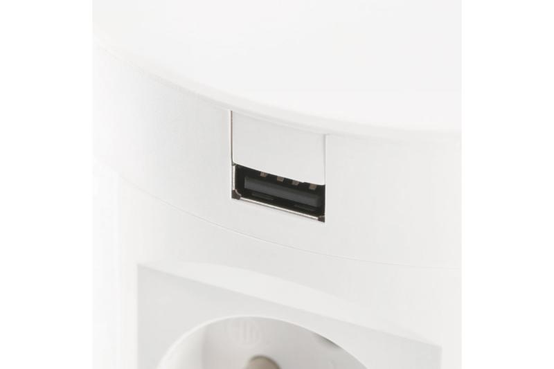 Indux Comfort Plus pop-up stopcontact wit 4x penaarde Type E + 2x USB-A + 2x RJ45 + draadloos laden 5W
