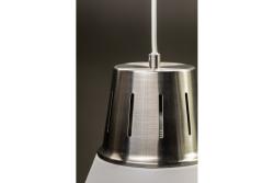 Corp de iluminat de tavan GIANNI, 8075, AC220-240V, 50/60Hz, 1*E27, max.40W, IP20, Diametru 22cm, simplu, alb/argintiu