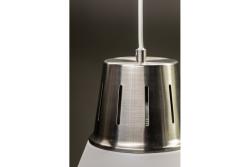 Ceiling fixture GIANNI,8075,AC220-240V,50/60Hz,1*E27, max.40W,IP20,  Diameter22cm,single, white/silver