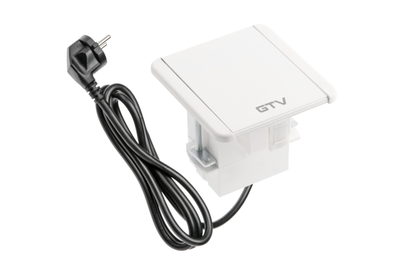 Indux Flip inbouw stopcontact wit 1x penaarde Type E + 2x USB-A 12W + HDMI + RJ45