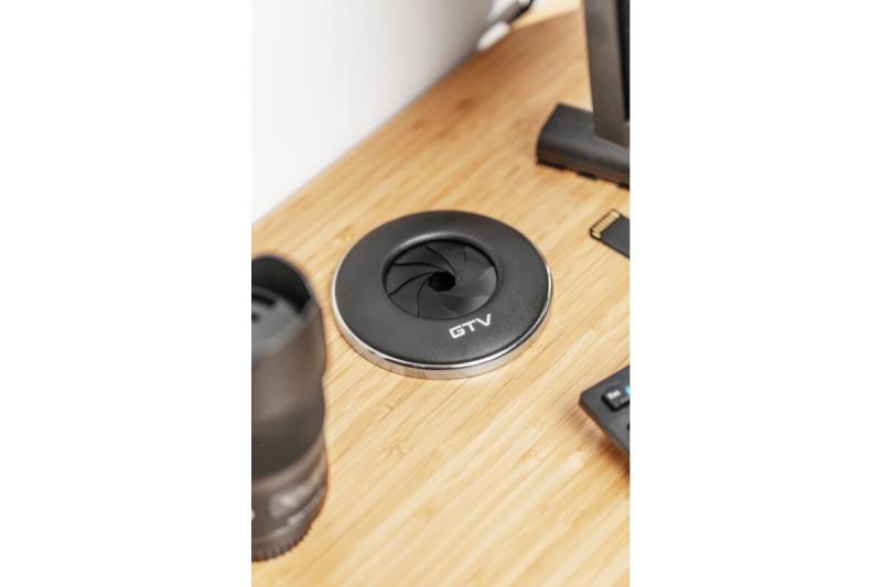 Indux Cover inbouw stopcontact zwart 1x randaarde met afsluitbaar deksel
