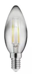 Lampă decorativă Lumiere LED ovală E14 Filament lumină de candelă 1800K Sticlă de fum 35mm.