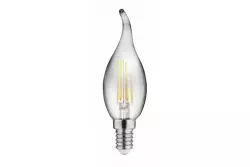Decor Lumiere lampa cu led și filament E14, alb cald 2700K, sticlă fumurie, 35mm