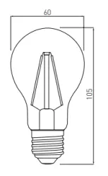 Decor Lumiere round LED lamp E27 Filament neutral white 3000K milk white 60mm