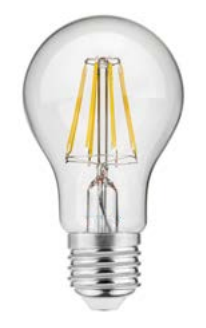 Decor Lumiere round LED lamp E27 Filament cold white 4000K Clear glass 60mm