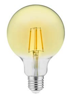 Decor Lumiere round LED lamp E27 Filament neutral white 3000K gold-colored glass 95mm