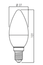 Lampă LED ovală Decor Lumiere E14 alb neutru 3000K sticlă transparentă 37mm