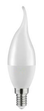 Decor Lumiere lampa cu LED-uri pentru lumanari, soclu E14, lumina alba neutra 3000K, sticla transparenta, diametru 37mm.