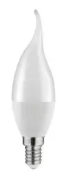 Decor Lumiere lampa cu LED-uri pentru lumanari, soclu E14, lumina alba neutra 3000K, sticla transparenta, diametru 37mm.