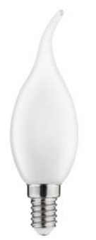 Decor Lumiere candle LED lamp E14 filament neutral white 3000K milk white 35mm