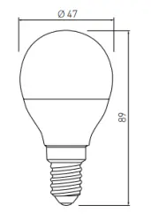 Декор Lumiere кръгла LED лампа E14 нейтрално бяла 3000K керамика 47mm