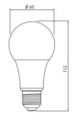 Lampă decorativă cu LED Lumiere, în formă de glob, E27, alb rece 4000K, alb strălucitor, 60mm.