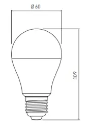 Decor Lumiere, lampa rotundă LED E27 alb neutru 3000K alb strălucitor 60mm 11,5W.