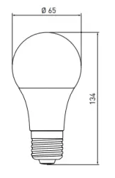 Decorațiunea Lumiere, lampa LED rotundă, E27, alb rece 4000K, alb strălucitor, 65mm.