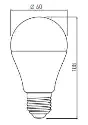 Acesta este textul tradus în limba română: Lustră Lumiere cu lampă rotundă cu LED-uri E27, culoare albă neutră 3000K, alb strălucitor, 60mm, 6W.