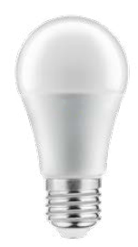 Lampă LED decorativă Lumiere rotundă, soclu E27, alb neutru 3000K, alb strălucitor, 60mm, 12W.
