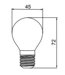 Decorațiunea Lumiere, lampa rotundă cu LED E27, alb rece 4000K, alb lapte 45mm, 2W.