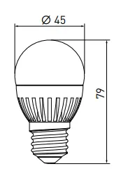 Декоративна светлина Lumiere кръгла LED лампа E27 студено бяла 4000K керамика 45mm
