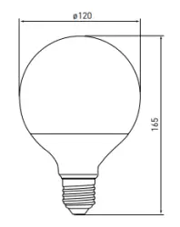 Decor Lumiere lampă rotundă cu led E27 alb rece 4000K alb strălucitor 120mm