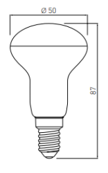Decor Lumiere lampă cu LED ciupercă E14 alb neutru 3000K Clar 50mm