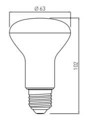 Decor Lumiere lampă cu LED în formă de ciupercă E27 alb rece 4000K Clar 63mm