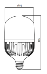 Decor Lumiere lampă LED pătrată E27 alb rece 4000K Clar 96mm