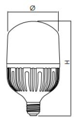 Decor Lumiere lampă LED pătrată E40 alb rece 4000K Clar 149mm