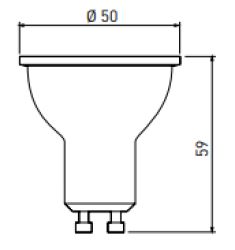 Decor Lumiere led spot GU10 alb rece 4000K Clar 50mm