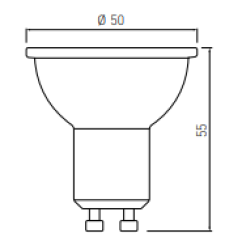 Decor Lumiere led spot GU10 lumină naturală 6400K Clar 50mm 1W