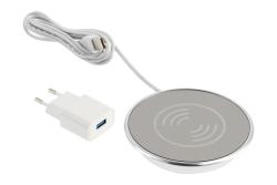 Wireless charging device LUX, recessed, cable 2 m, black