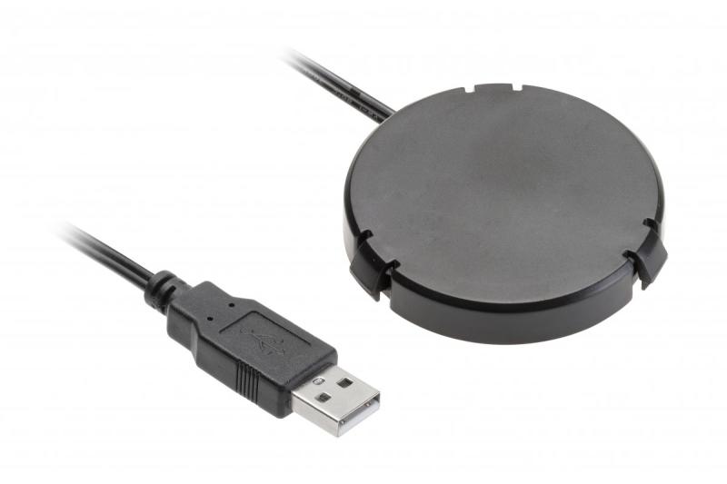 Draadloos oplaadapparaat, voor onder het tafelblad, kabel 2 m, zwart
