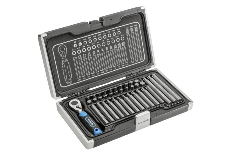 Set van 37 schroevendraaierbits met ratelhandgreep
